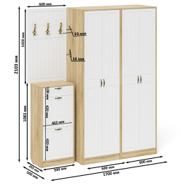 П-6 прихожая компоновка № 15 МДФ фрезеровка прованс