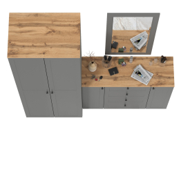 Комод с зеркалом и шкафом для прихожей Остин