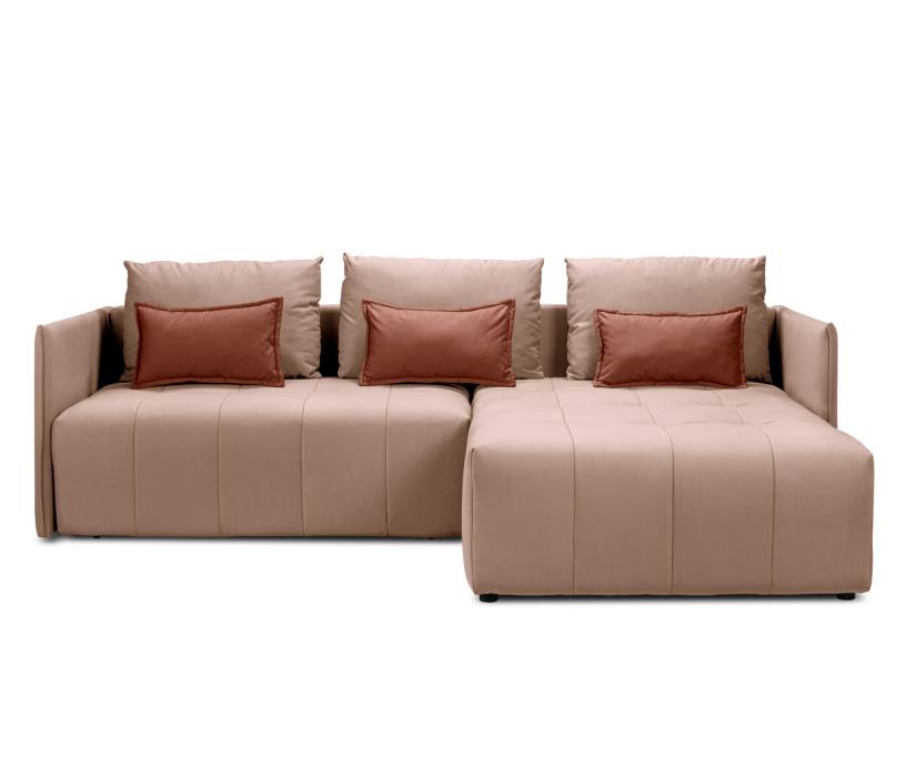 Диваны угловые в гостиную, Диван еврокнижка угловой Чилетти, микровелюр