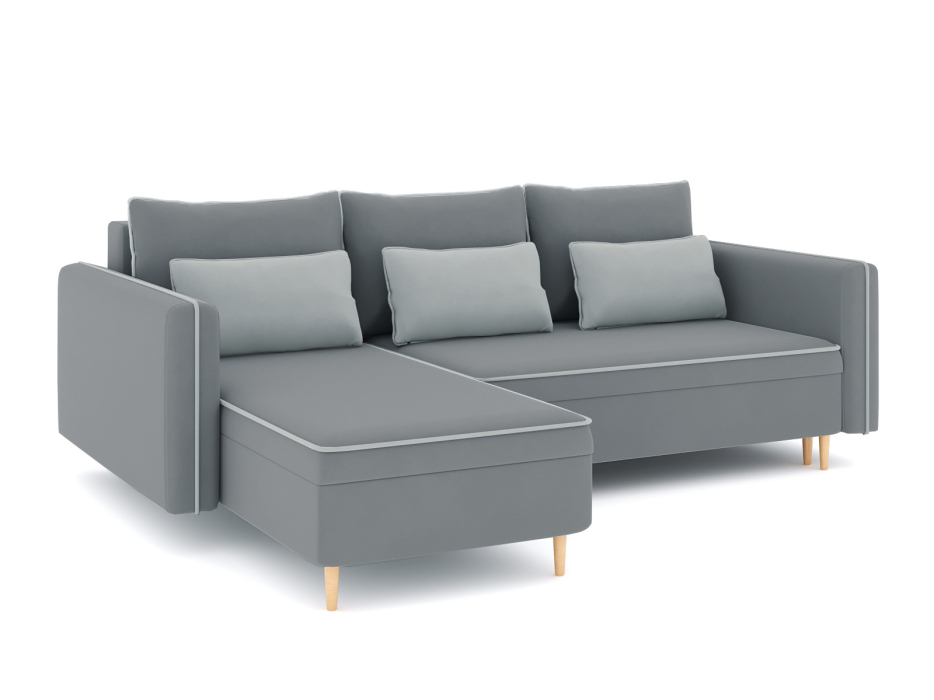 Диваны угловые в гостиную, Диван-кровать угловой Рон еврокнижка-пантограф, велюр