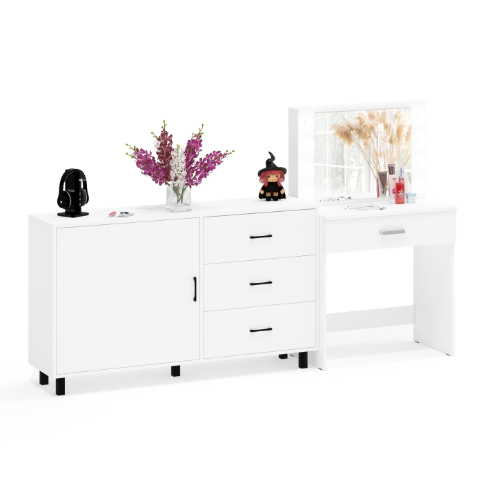 Туалетные столики, Комод ящики и дверка 122-1504 и туалетный столик с подсветкой СТ-4