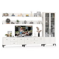 Стенки для гостиной, Сервант для гостиной Валенсия № 84 с двумя ТВ-тумбами и четыре полки