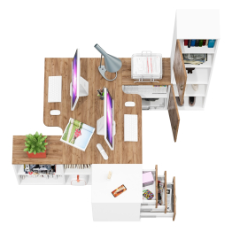 Мебель для домашнего кабинета для двоих Лидер-8