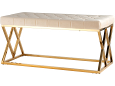 Банкетка в прихожую, Банкетка-скамейка STOOL GROUP ИНСИГНИЯ (Сталь золото)