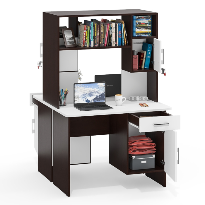 Детские столы, Два стола письменных с надстройкой МД 1-09Н