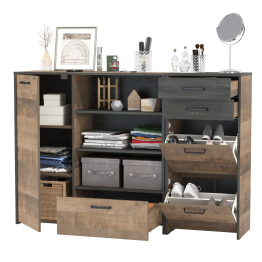 Тумба для обуви Трувор 13.241.06 с комодом с тремя нишами