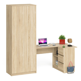 Шкаф Мори МШ-800 две дверки и стол компьютерный угловой МС-16 правый