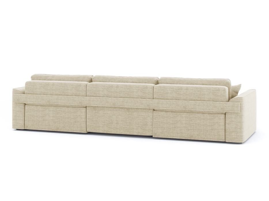 Диваны угловые в гостиную, Диван-кровать П-образный Рафаэль еврокнижка НПБ, рогожка Люкс