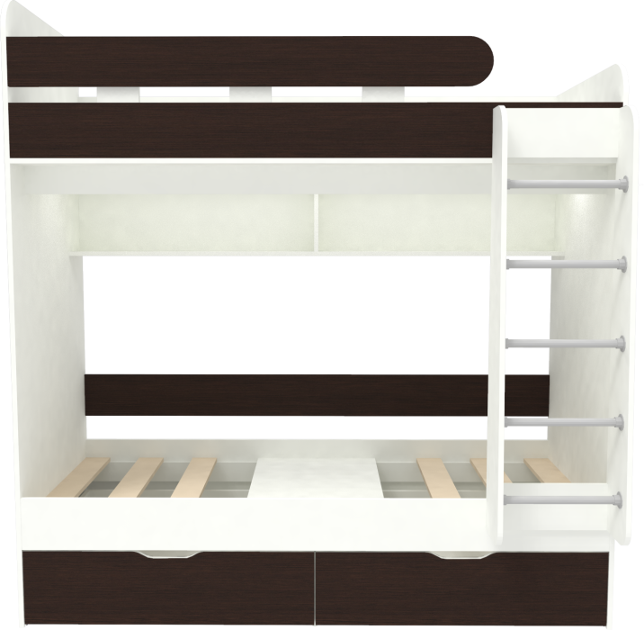 Для подростков, Двухъярусная кровать Юниор 5 80x160 Белый