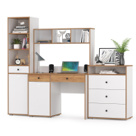 Офисная мебель, Компьютерный стол, стеллаж и комод с нишей Вуди № 50