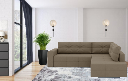 Диван-кровать угловой Леос НПБ, велюр