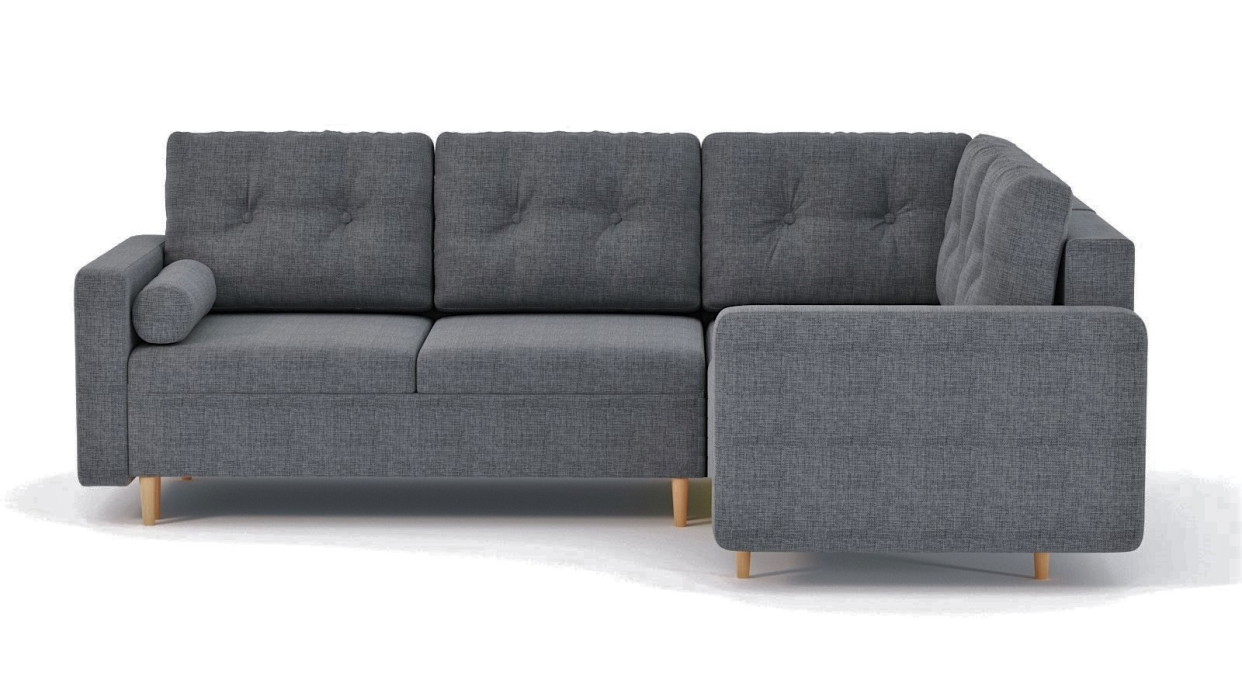 Диваны угловые в гостиную, Диван-кровать угловой еврокнижка-пантограф Белфаст модульный, рогожка