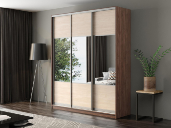 Шкаф-купе Айсберг 200 ШАМОНИ ТЕМНЫЙ (шамони светлый/комбинированный)