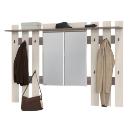 Две вешалки для верхней одежды с зеркалом Лира 2-3814