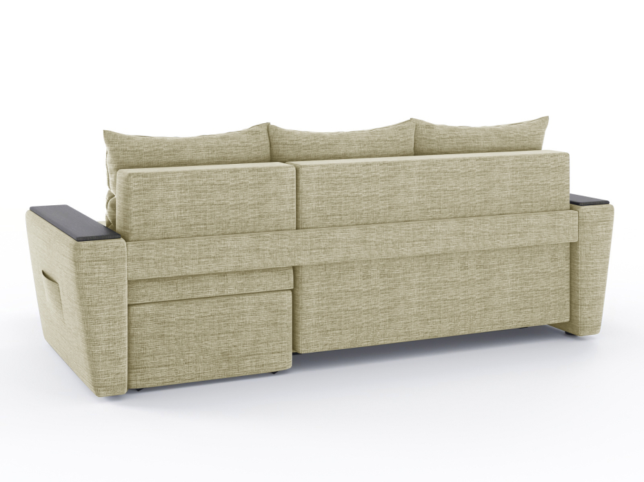 Диваны угловые в гостиную, Диван-кровать угловой Дубай Майами еврокнижка трехсекционная, рогожка