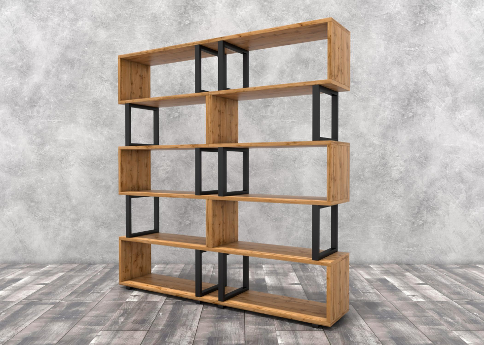 Стеллажи, Стеллаж Айсберг Лофт 180х190-4 Черный