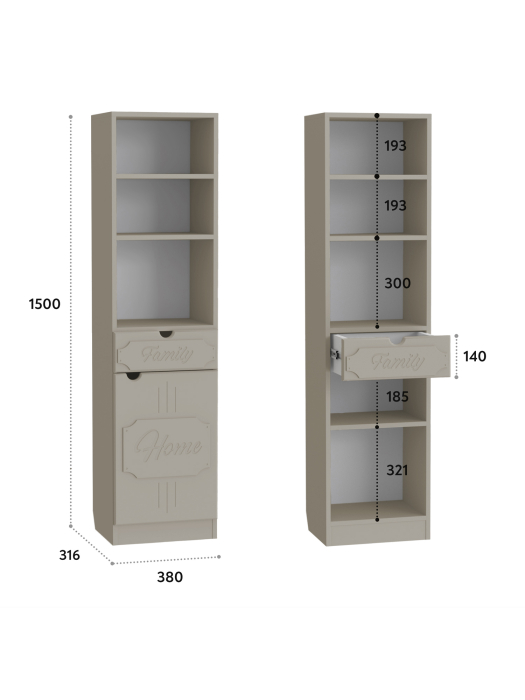 Витрины, Пенал ДримСтар ДС-62