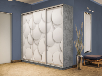 Шкаф-купе Экспресс 3-х дверный Фотопечать Шары Стекла 180х60х240