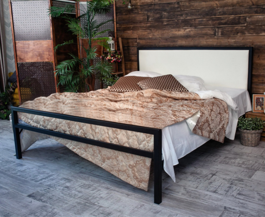 Кровати 160х200, Кровать в стиле лофт Лоренцо 1.6 (Черный)