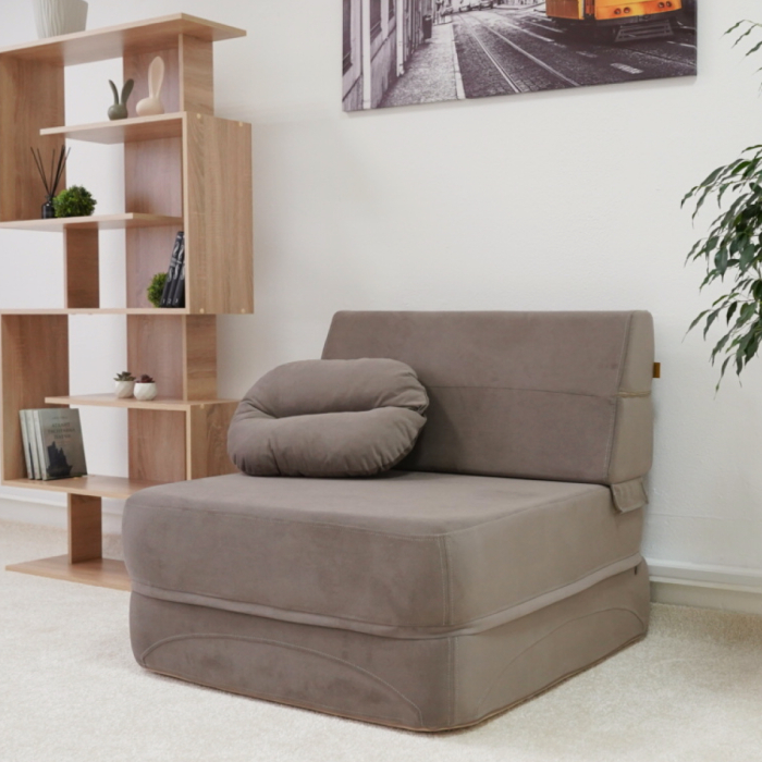 Детские диваны, Бескаркасное кресло-кровать Клиффорд 900*950мм  велюр