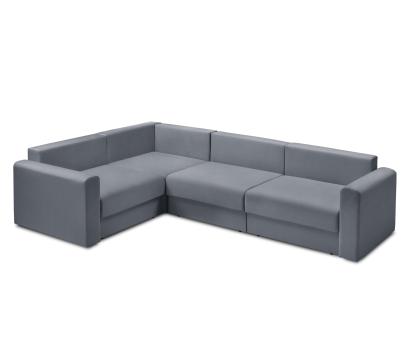 Диваны угловые в гостиную, Диван угловой Мэдисон Лонг со спальным местом, микровелюр