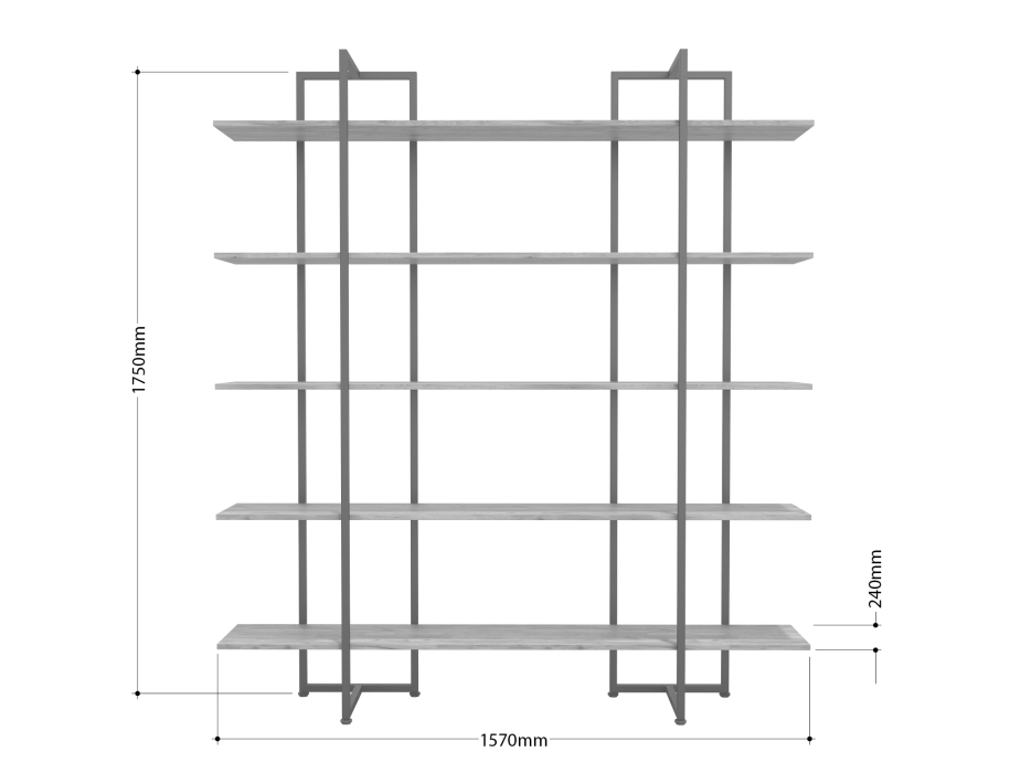 Открытые, Стеллаж Айсберг Лофт Теон Белый