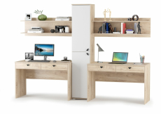 Детские комнаты, Столы Бостон № 05 с полками и стеллажом