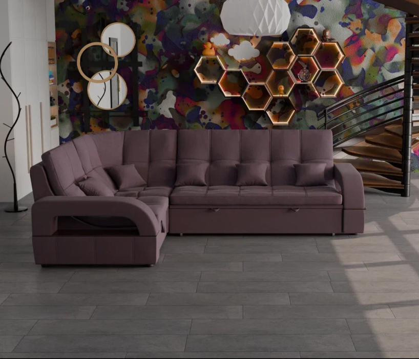 Диваны угловые в гостиную, Модульный диван Майами-3,микровелюр,антивандальная и водостойкая ткань,венеция