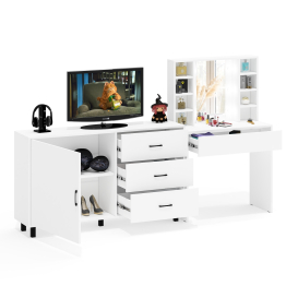 Столик туалетный с полочками и с подсветкой и комод 122-1504