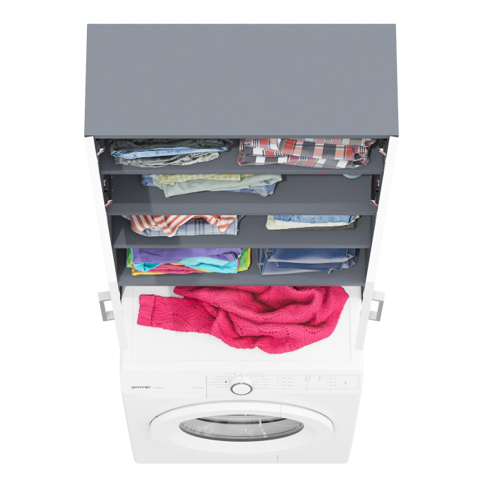 Пеналы, Шкаф для стиральной машинки в ванную с полками и дверками РВК