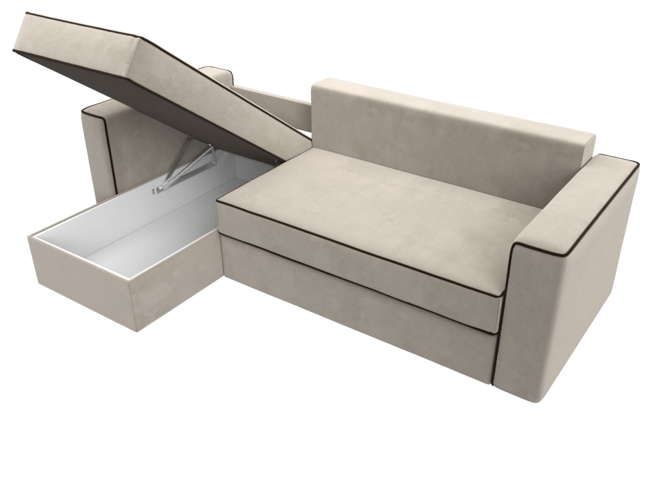 Диваны угловые в гостиную, Угловой диван Принстон левый угол, микровельвет