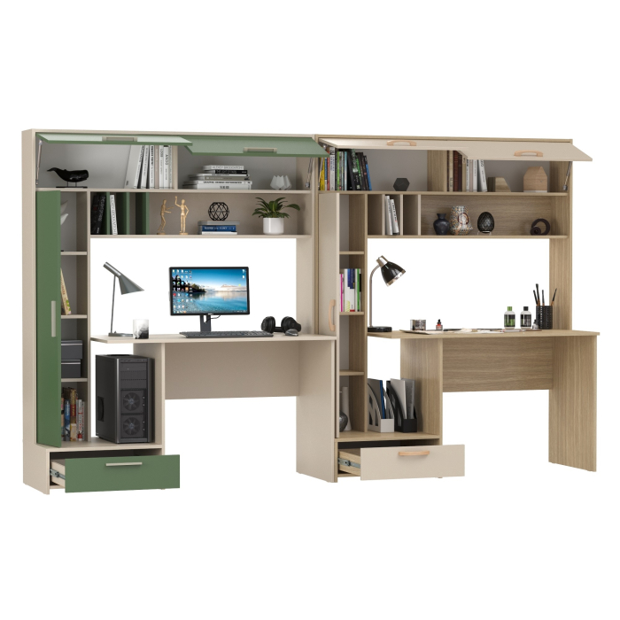 Прямые компьютерные столы, Столы письменные с надстройкой Лайт 03.243Н