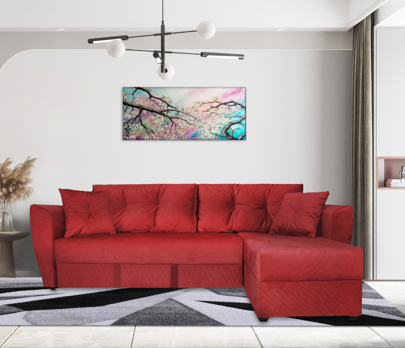 Диваны угловые в гостиную, Диван угловой  Амстердам 160, велюр