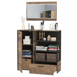 Комод с дверкой и ящиком и зеркало Трувор