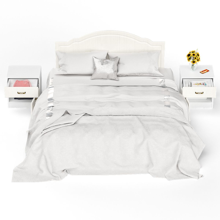 Модульные cпальни, Кровать 1600 Ливерпуль с основанием и двумя тумбами