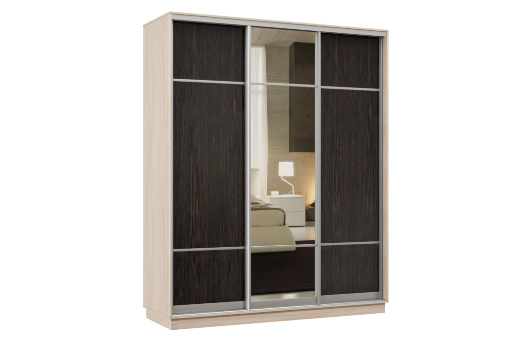 Шкафы-купе, Шкаф-купе Премьер Лайт 21 (08;11;08) трехдверный