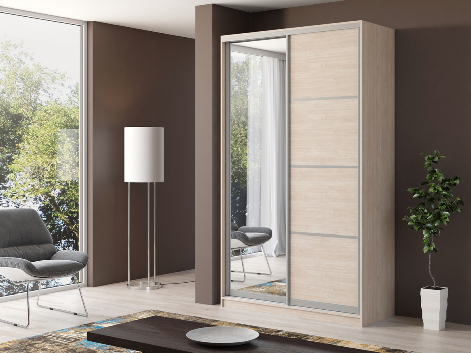 Шкафы-купе, Шкаф купе 2-х дверный Айсберг 130 +зеркало