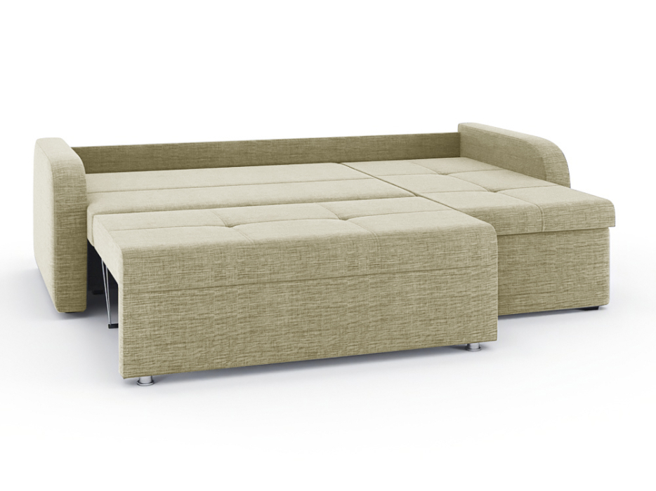 Диваны угловые в гостиную, Диван-кровать угловой Мини Люкс трехсекционная еврокнижка, рогожка