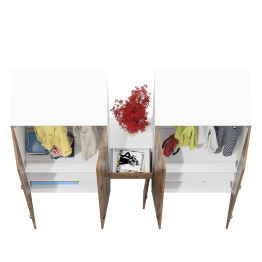 Два шкафа для прихожей офиса и тумба Лидер-8 3.15