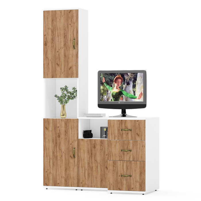 Стеллажи, Место для хранение бумаг, папок, книг и другого из пенала и тумб Лидер-8.