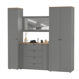 Набор мебели в прихожую Остин с зеркалом № 38