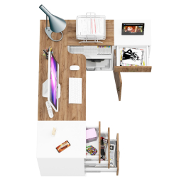 Две тумбы Лидер-8 3.15 и 3.16 со столом-трансформером Лидер-8.