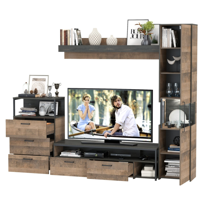 Стенки для гостиной, Стенка для гостиной с подсветкой Трувор № 23