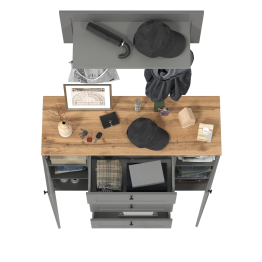 Комод четыре ящика и две дверки и вешалка для одежды Остин