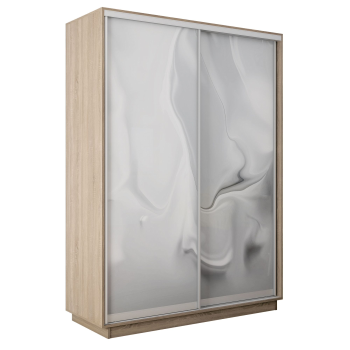 Шкафы-купе 2-х дверные, Шкаф-купе Экспресс 2-х дверный Фотопечать Шелк Стекла 140х60х240