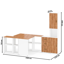 Мебель для домашнего кабинета для двоих Лидер-8