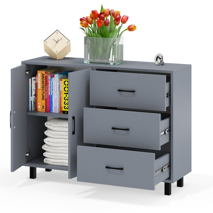 Комоды, Комод-тумба две дверки и три ящика РВК 123-1204