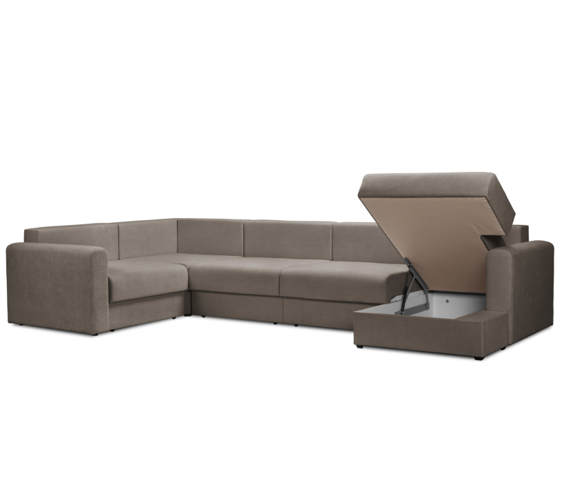 Диваны угловые в гостиную, Диван модульный со спальным местом Мэдисон П-образный