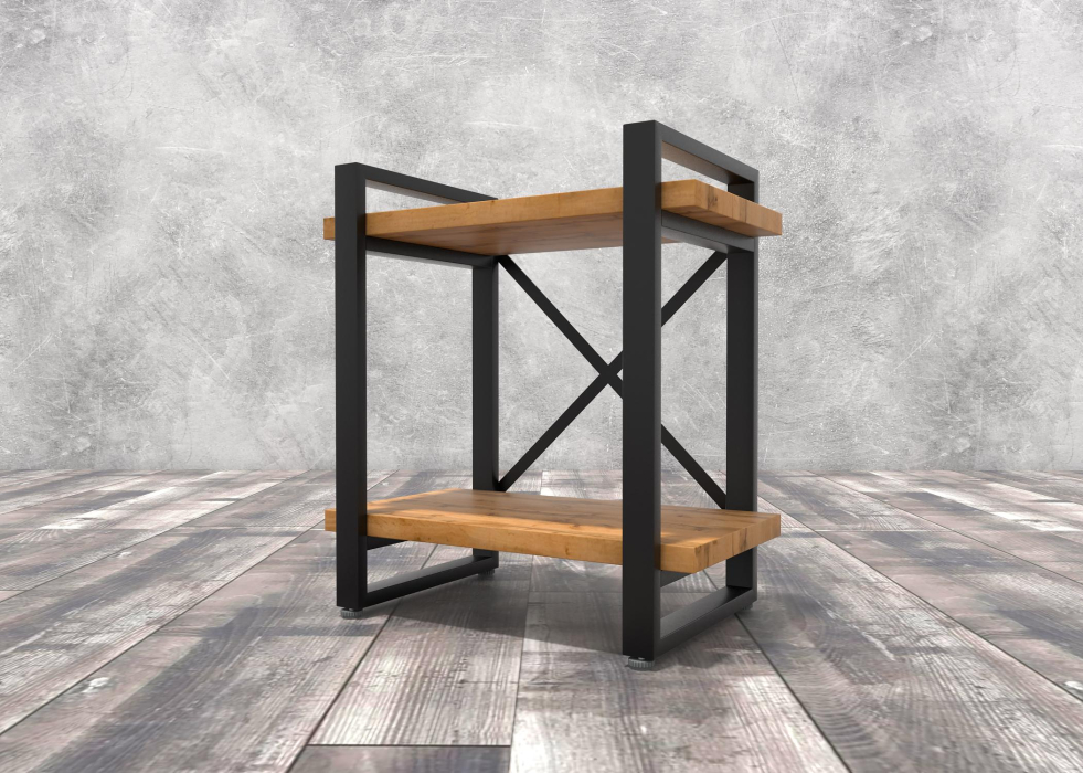 Прикроватные тумбы, Тумба прикроватная Айсберг Лофт 40 черный