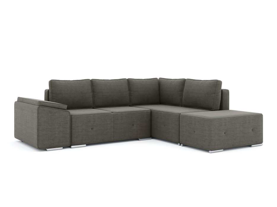 Диваны угловые в гостиную, Диван-кровать угловой Хавьер  ПБ еврокнижка, рогожка Люкс